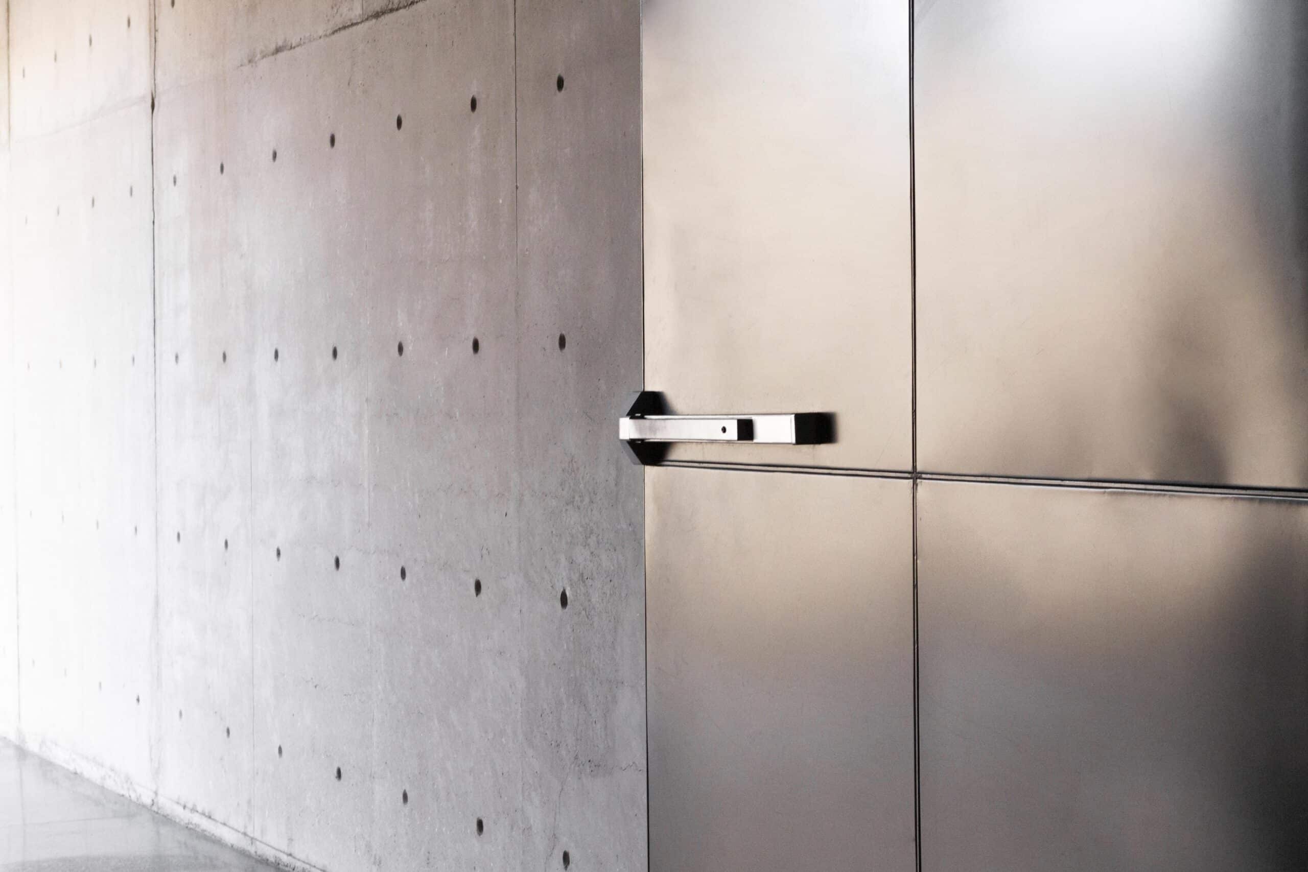 Steel security door.